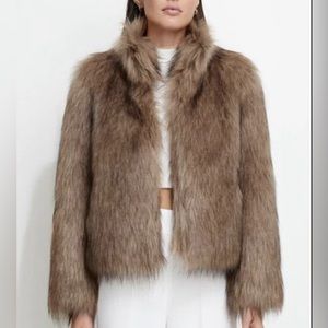 Unreal Fur Delish jacket in Mocha, size XS